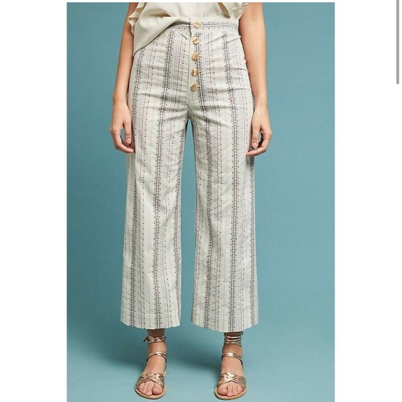 Anthro’s The Odells stripe sailor pants - Picture 1 of 10